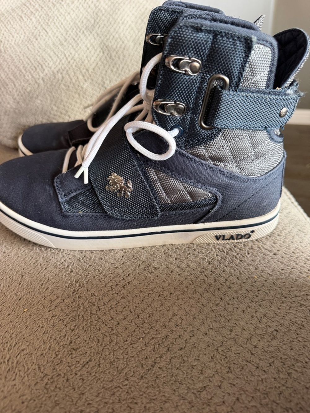 Vlado womens Navy High-Top Athletic Sneakers